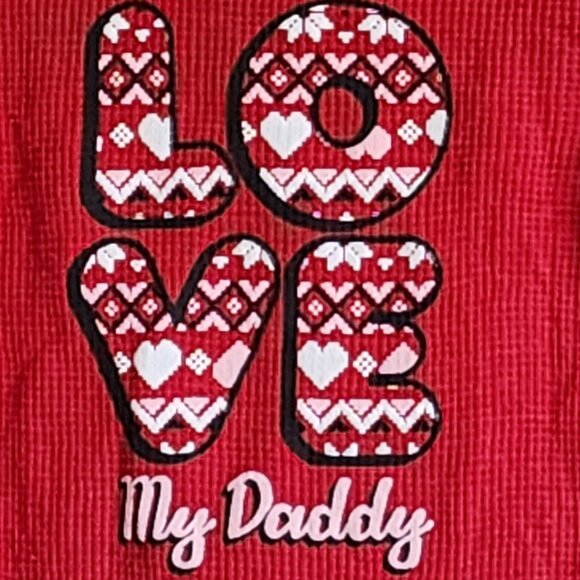 Garanimals Toddler Girl Onesie (Love my Daddy) Size 12M, Color red. - Picture 3 of 6